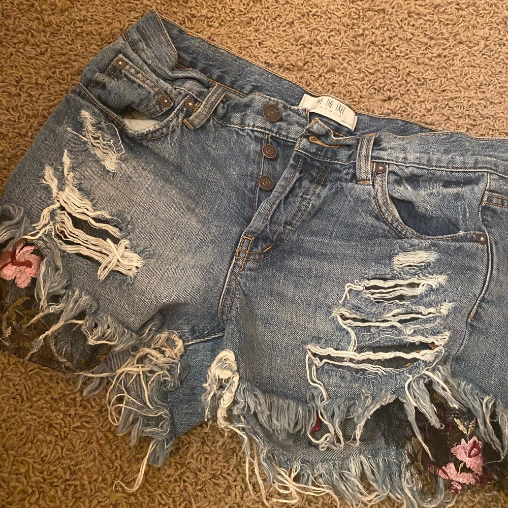 Free people distressed shorts